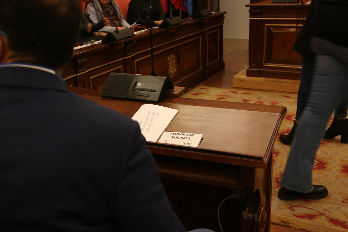 Acto celebrado en el Salón de Plenos del Ayuntamiento de León para conmemorar el Día Internacional del Migrante.