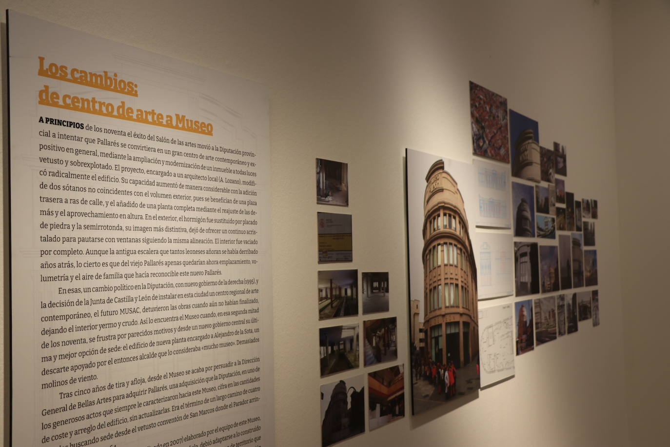 Exposición del aniversario del edificio Pallarés en León. 