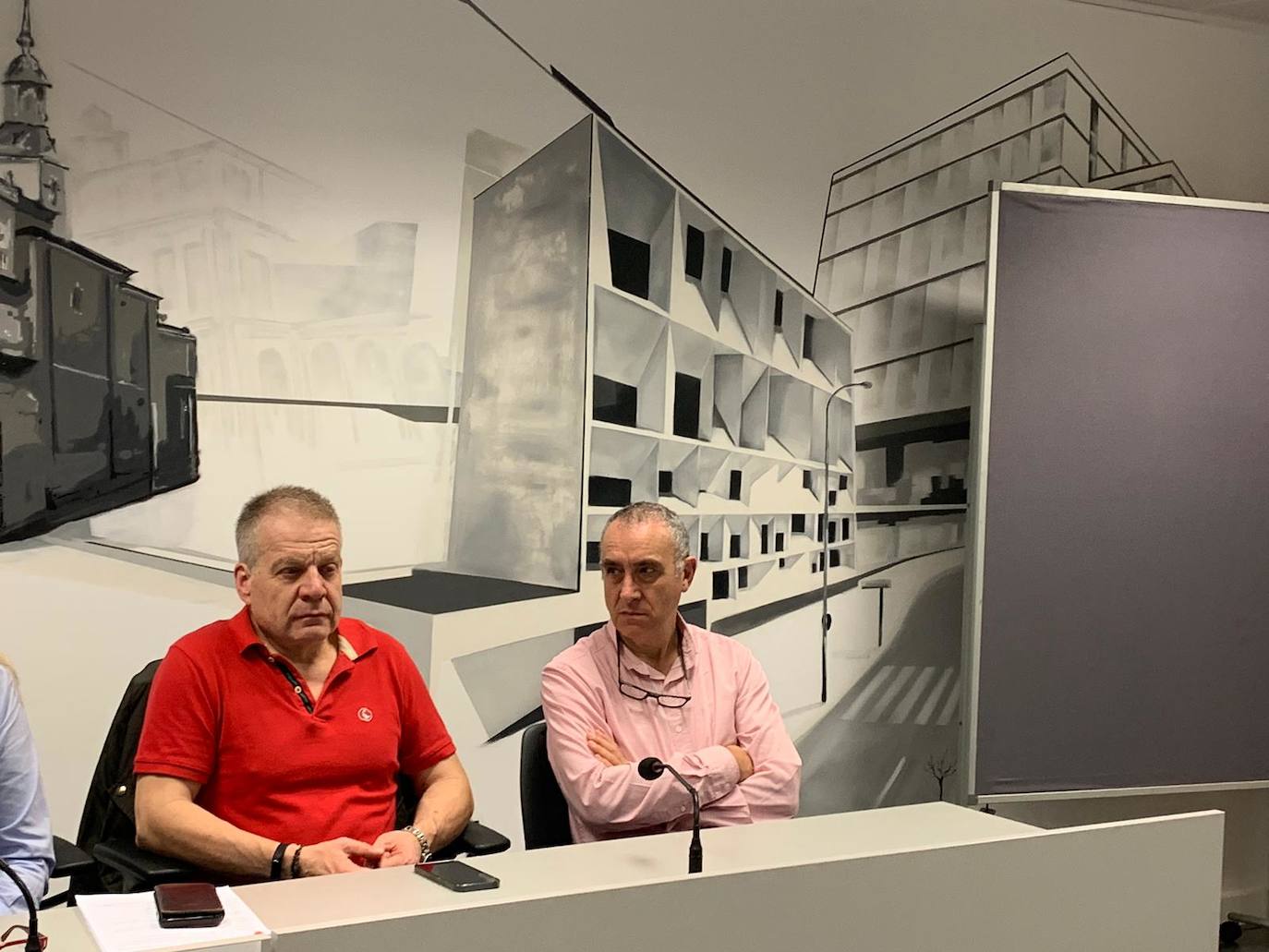 Rueda de prensa de la Junta de Personal Funcionario del Ayuntamiento de León.