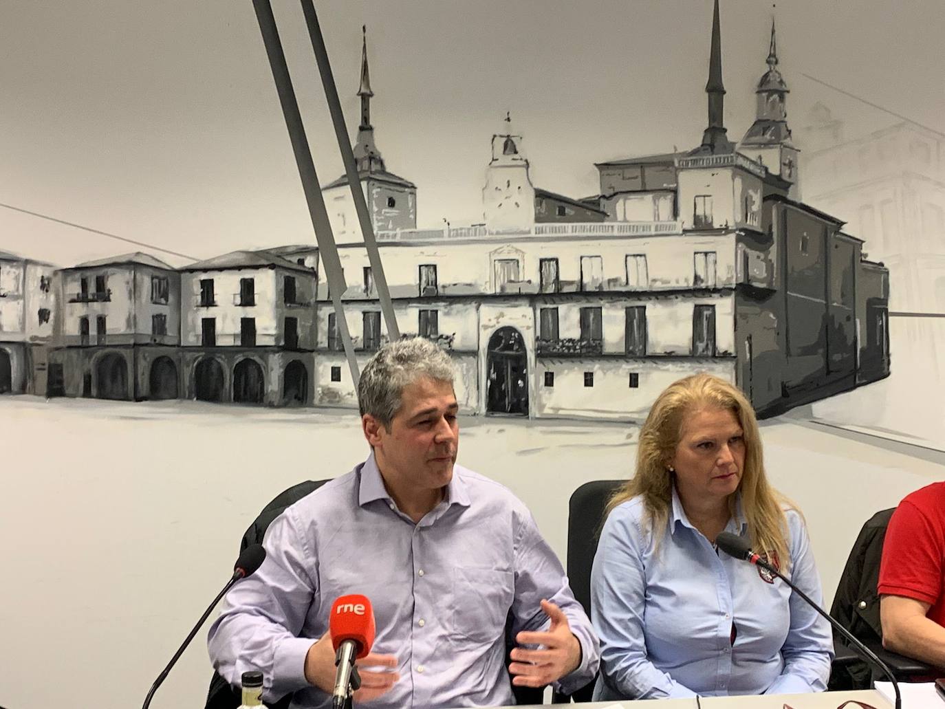 Rueda de prensa de la Junta de Personal Funcionario del Ayuntamiento de León.