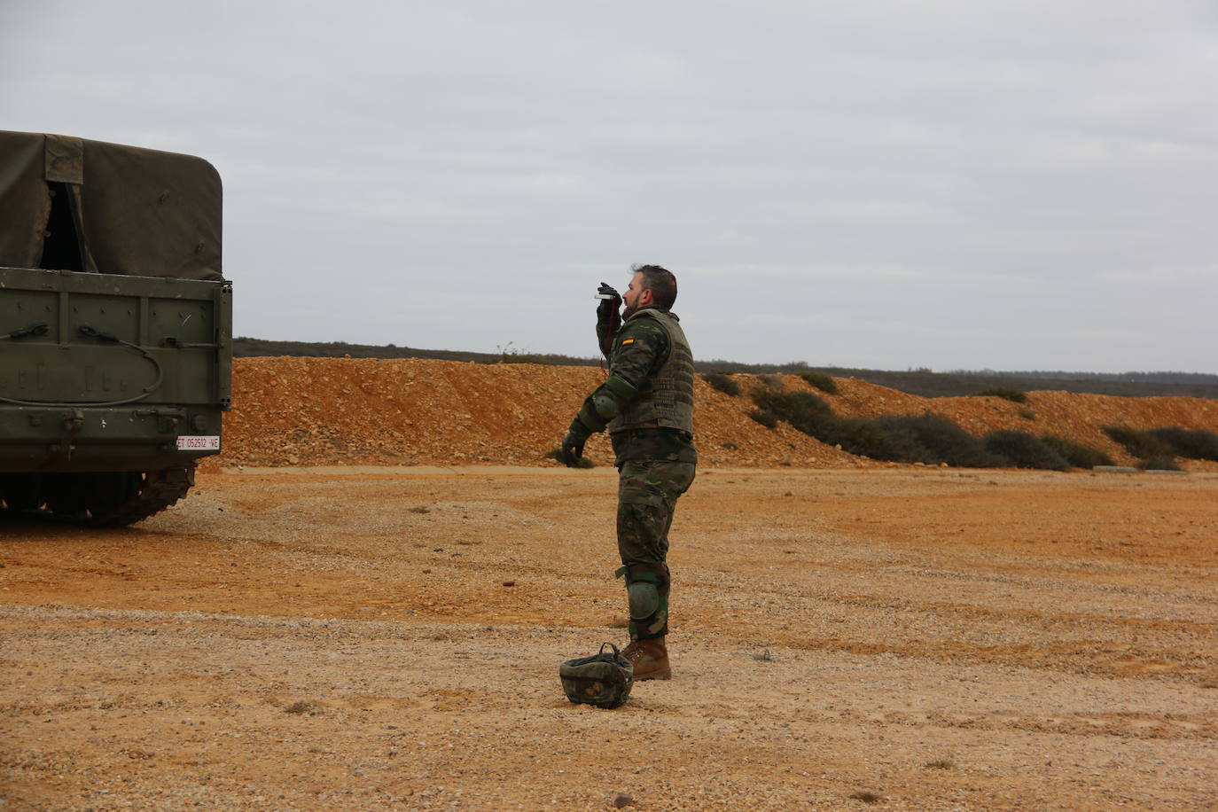 El Mando de Artillería realiza maniobras de fuego simulado en San Andrés del Rabanedo