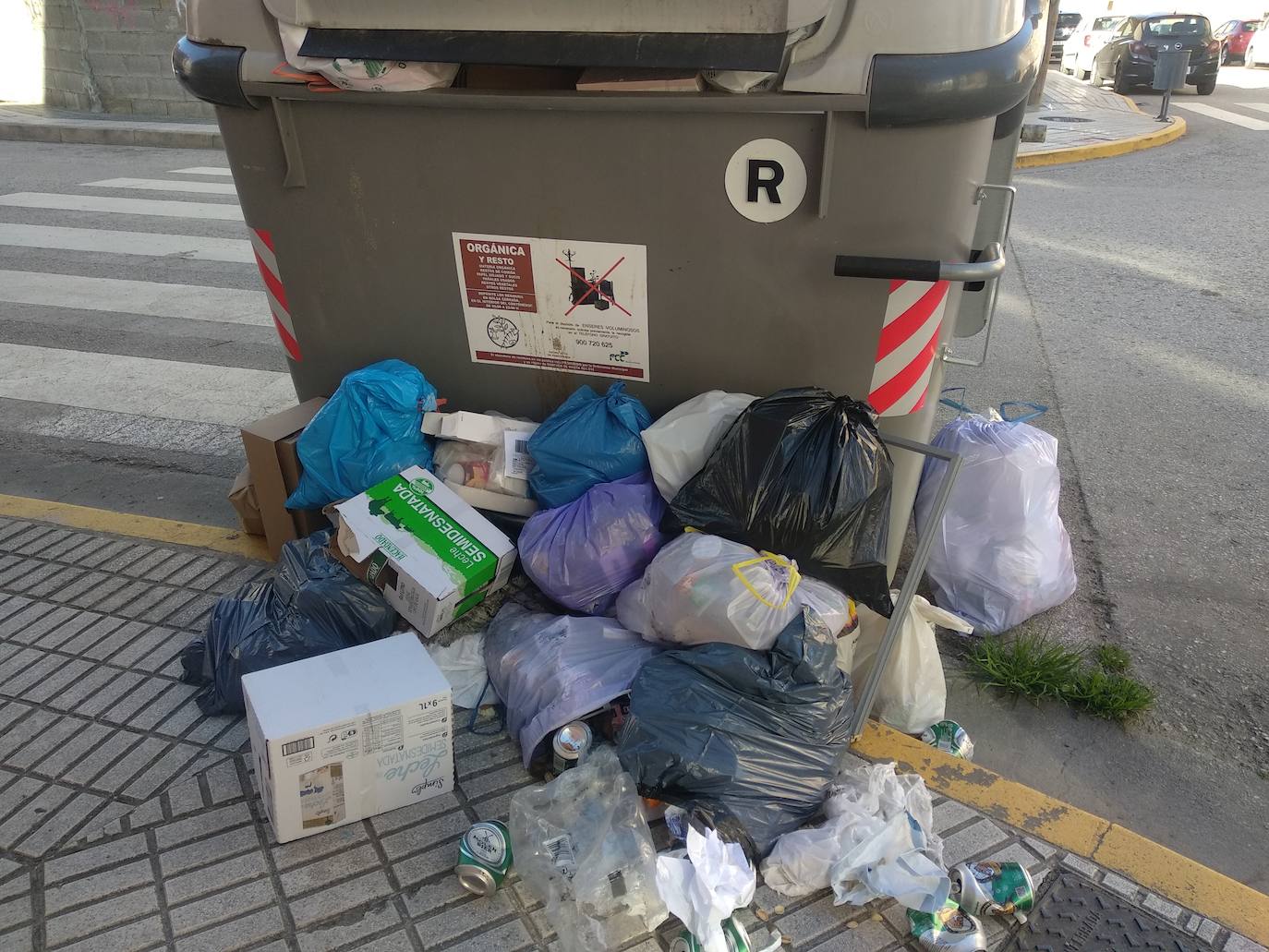 La basura ocupa las calles en Ponferrada