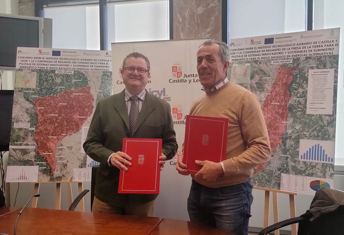 La Junta firma dos convenios con los Regantes del Páramo y Presa de la Tierra