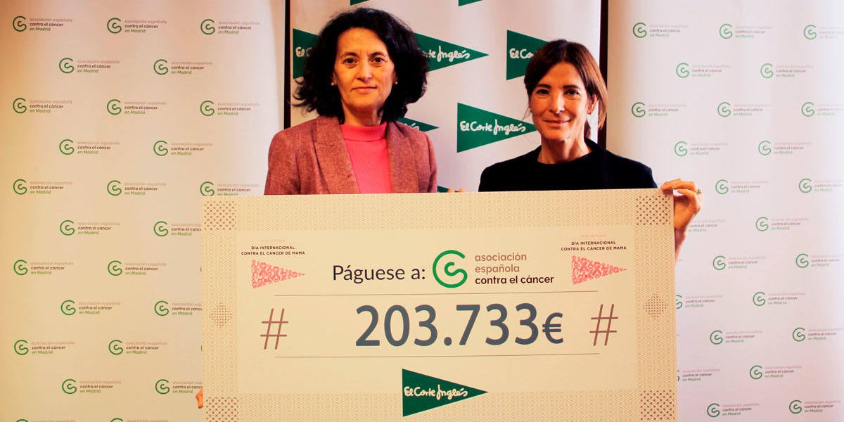 El Corte Inglés aporta 203.733 euros a la AECC.