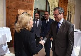 El consejero de Agricultura, Ganadería y Desarrollo Rural, Gerardo Dueñas, asiste al acto de presentacióneee del Proyecto de la Plataforma Agroalimentaria en Red, PAN, enmarcado en la iniciativa Retech.