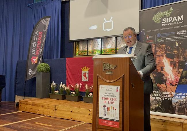 Eduardo Morán durante la presentación.