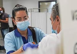 Vacunación de la gripe.