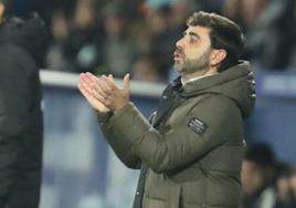 David Gallego, durante el partido de este domingo ante el Leganés.