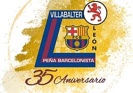 Imagen del logo del 35 aniversario de la Peña Barcelonista de Villabalter.