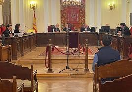 El acusado, este miércoles, en la Audiencia Provincial de León.