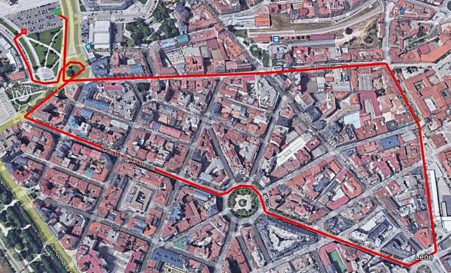 Imagen del recorrido de la concentración de Seat 600.