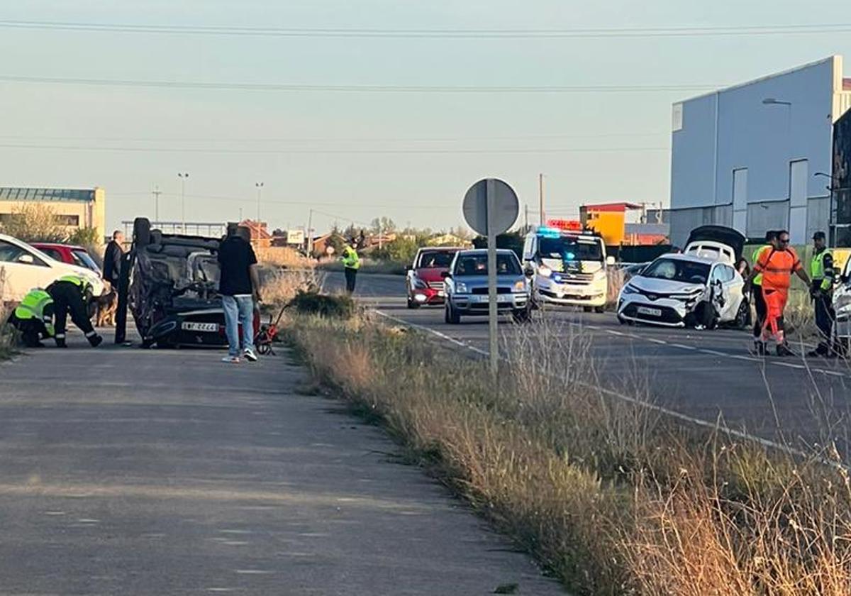 Imagen del accidente en la provincia de León.