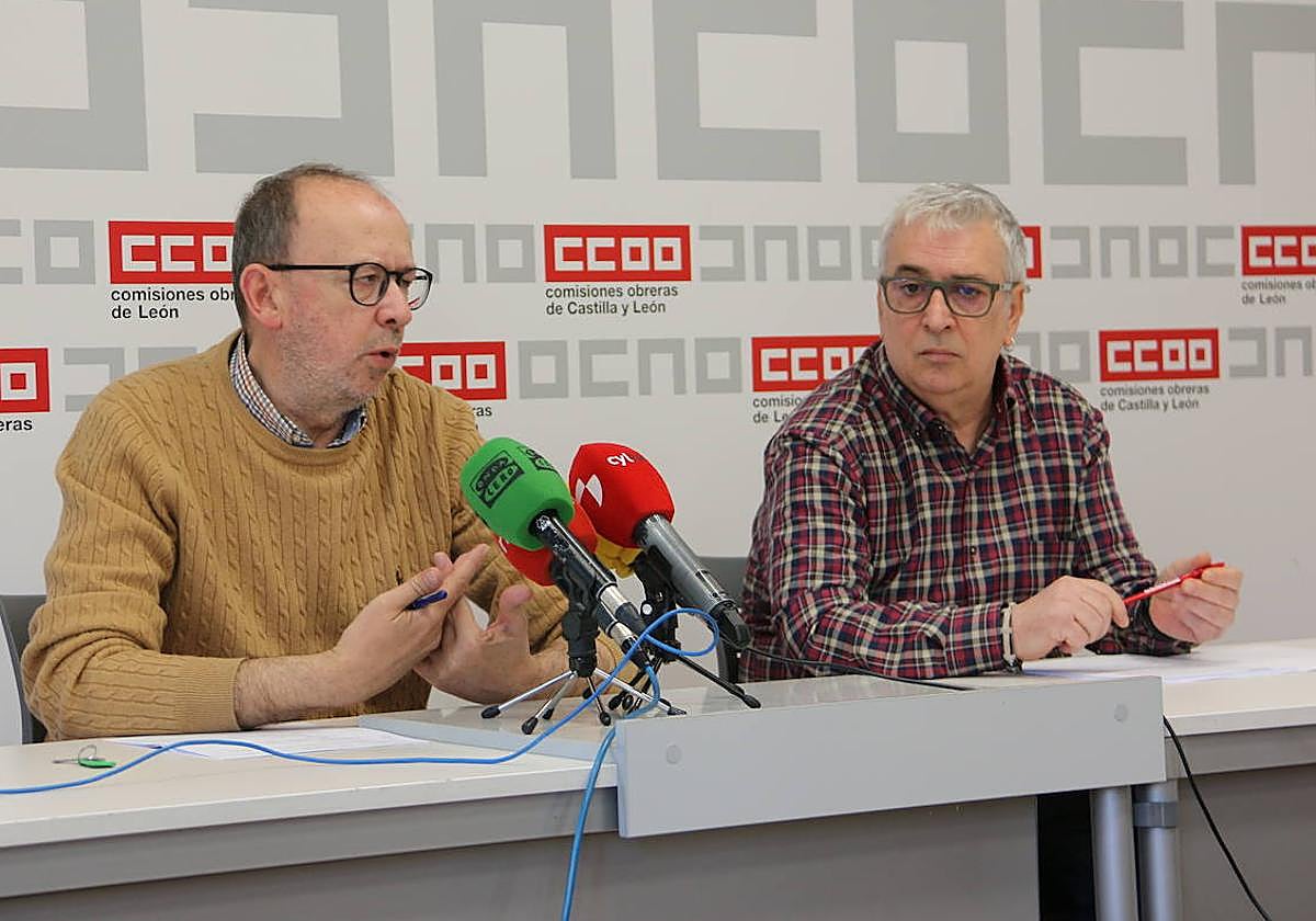 Ignacio Fernández y Juan Loreto Andrés, integrantes de la Gestora de Comisiones Obreras en León.