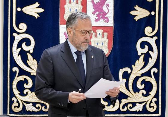 Carlos Pollán Fernández, presidente de las Cortes de Castilla y León.