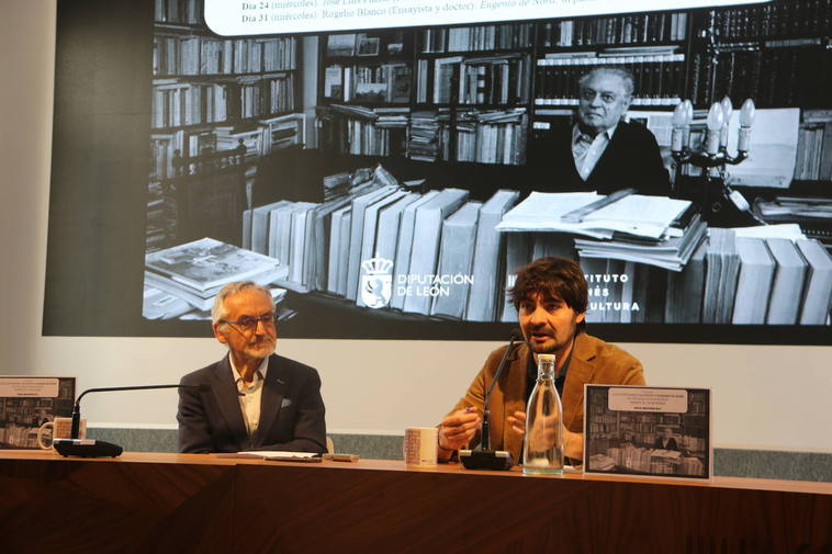 El catedrático de la ULE, José Enrique Martínez, y el coordinador de Proyectos del ILC, Emilio Gancedo.