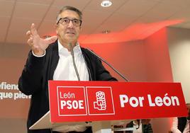 El secretario de Política Federal del PSOE, Patxi López, participa en la presentación de candidaturas del Partido Judicial de Cistierna