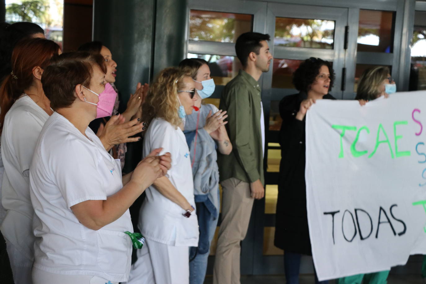 Protesta a las puertas del hospital