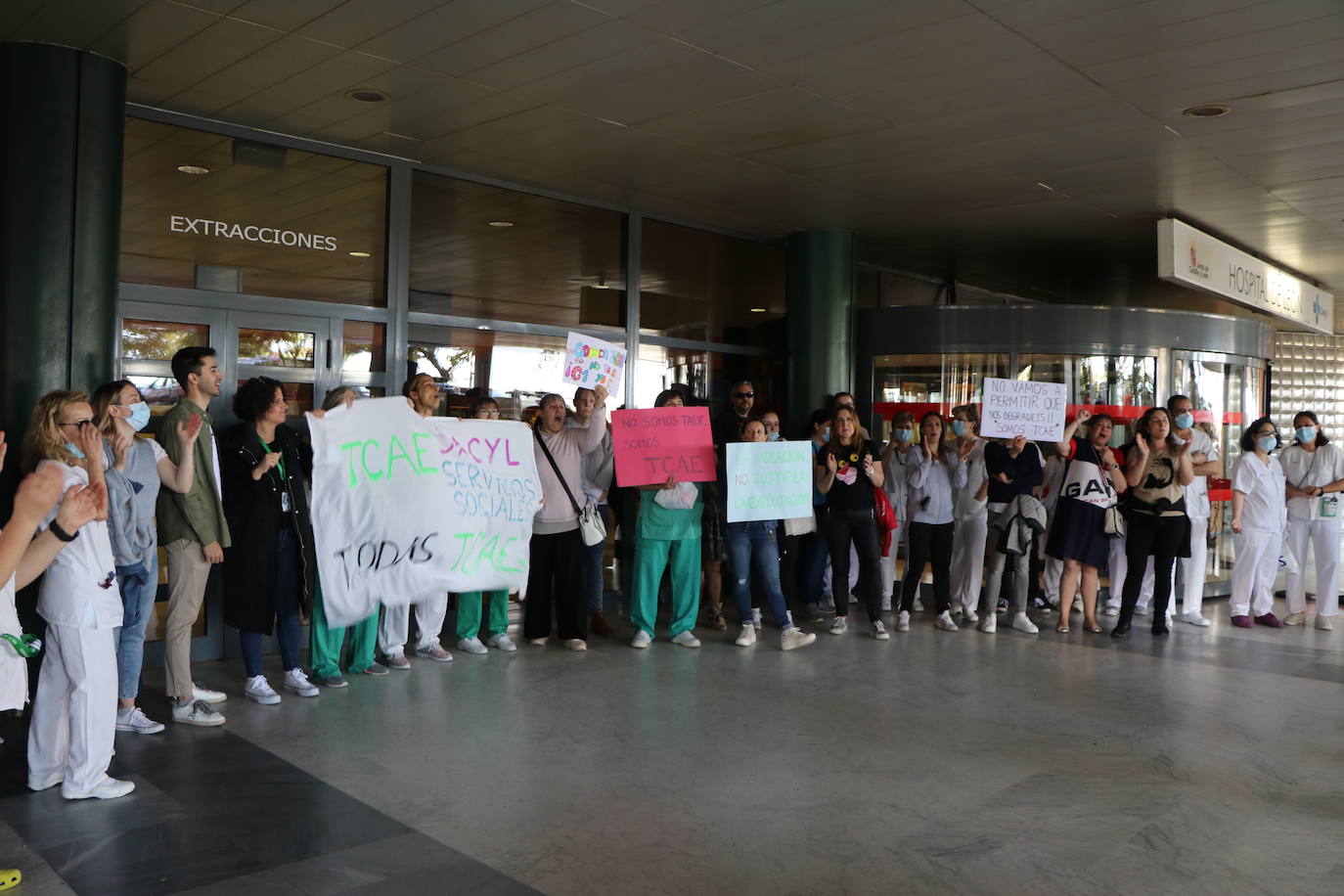 Protesta a las puertas del hospital