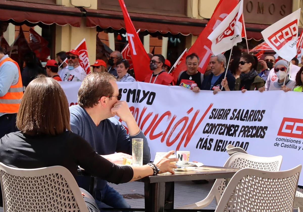 Manifestación del 1 de mayo de 2022 en León.