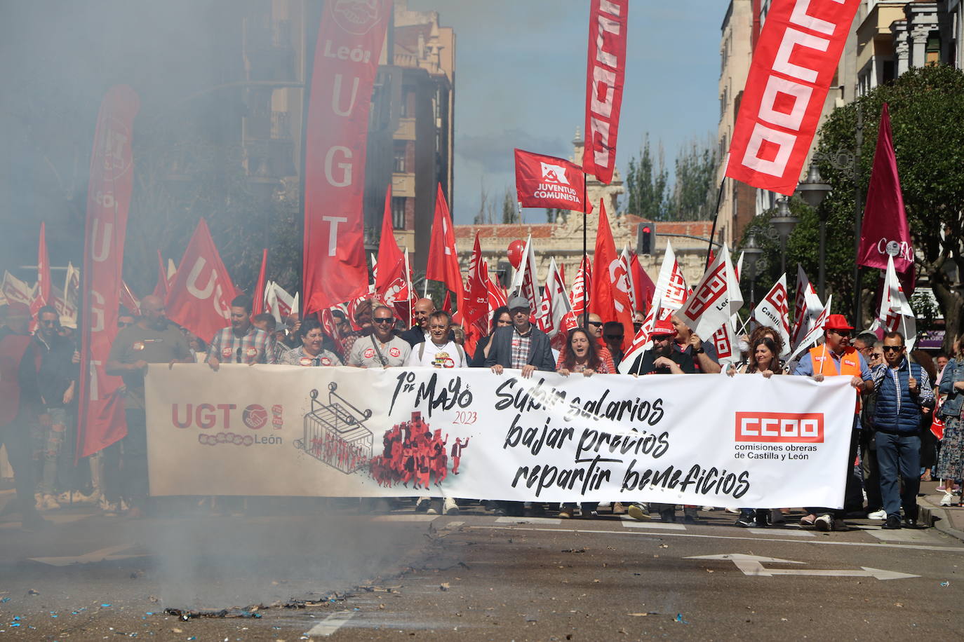 Manifestación del Primero de Mayo en León