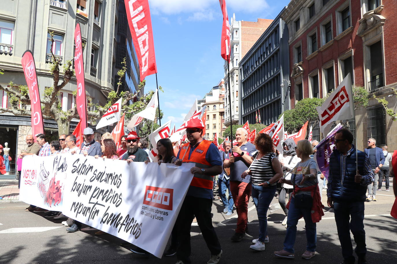 Manifestación del Primero de Mayo en León