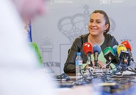Virginia Barcones, durante una rueda de prensa ofrecida el pasado miércoles.