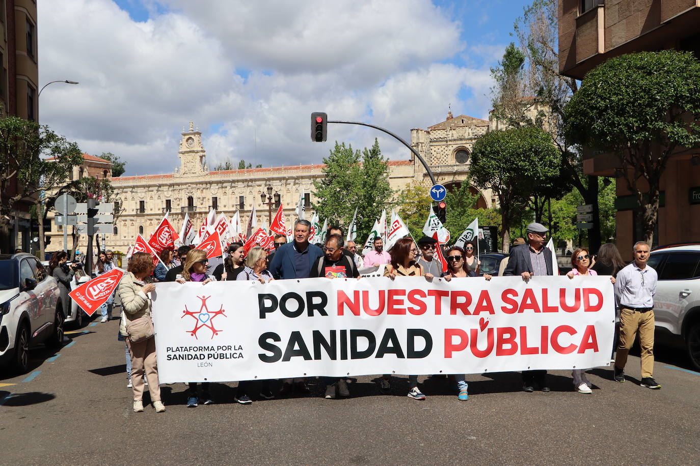 Manifestación en defensa de la sanidad pública en León