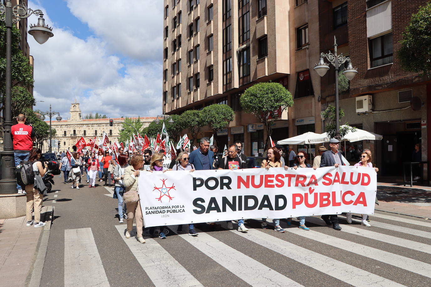 Manifestación en defensa de la sanidad pública en León
