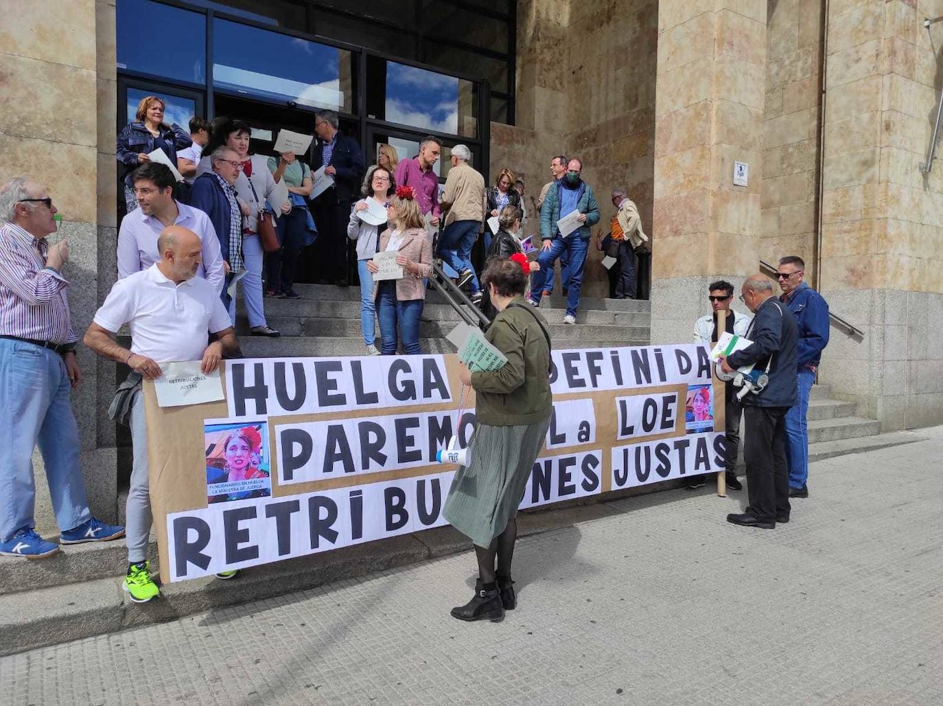 Huelga de los funcionarios de Justicia en León