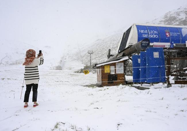 Nieve en San Isidro.