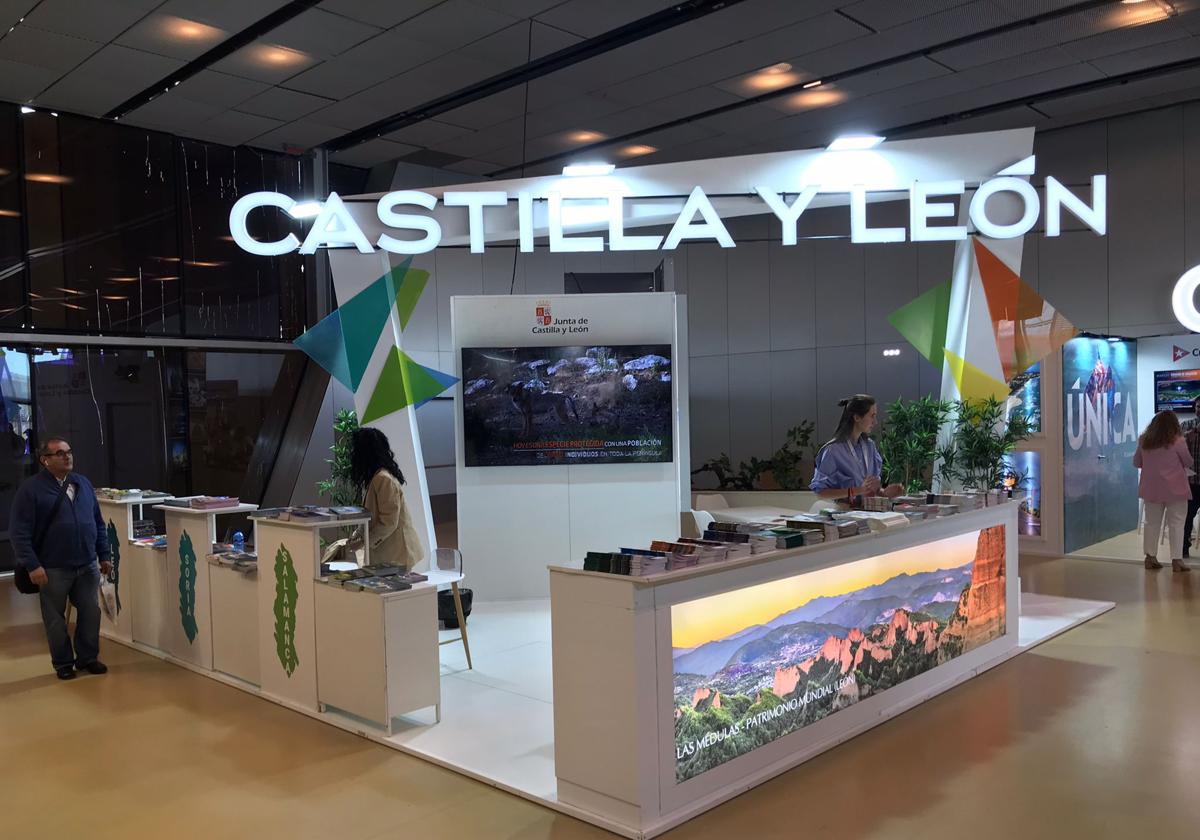 Stand de Castilla y León en la feria de turismo de Aragón.