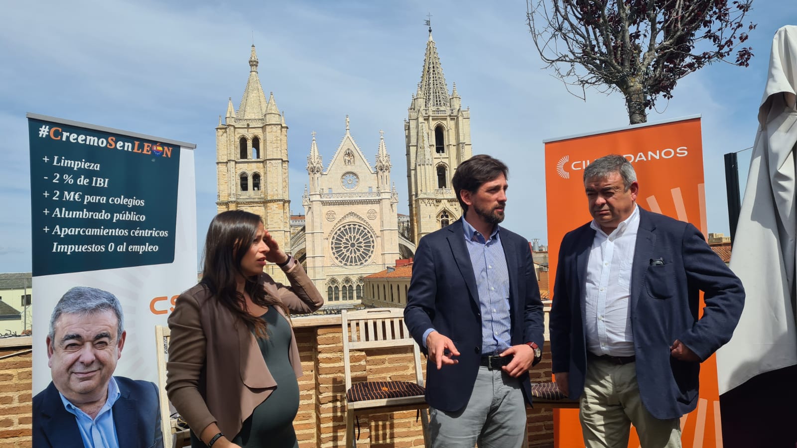 Adrián Vázquez, secretario general de Ciudadanos, visita León