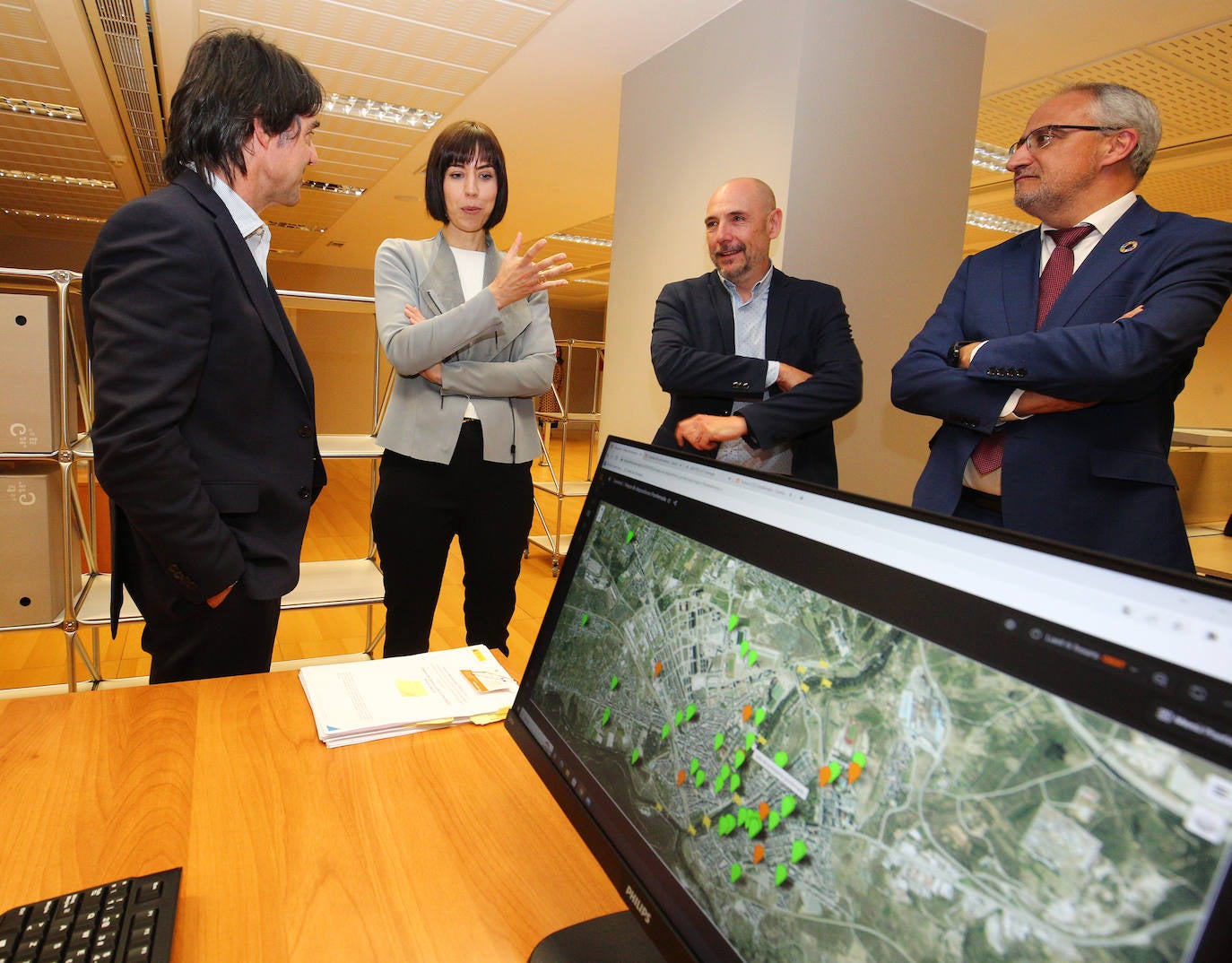 Visita de la ministra de Ciencia e Innovación a Ponferrada