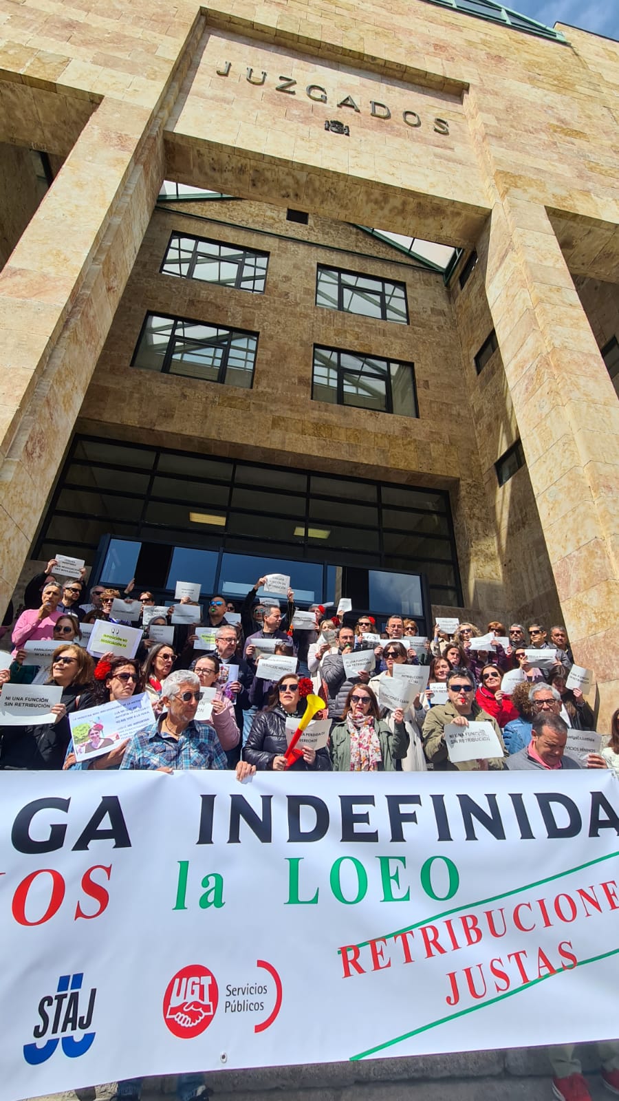 Concentración de los funcionarios de Justicia