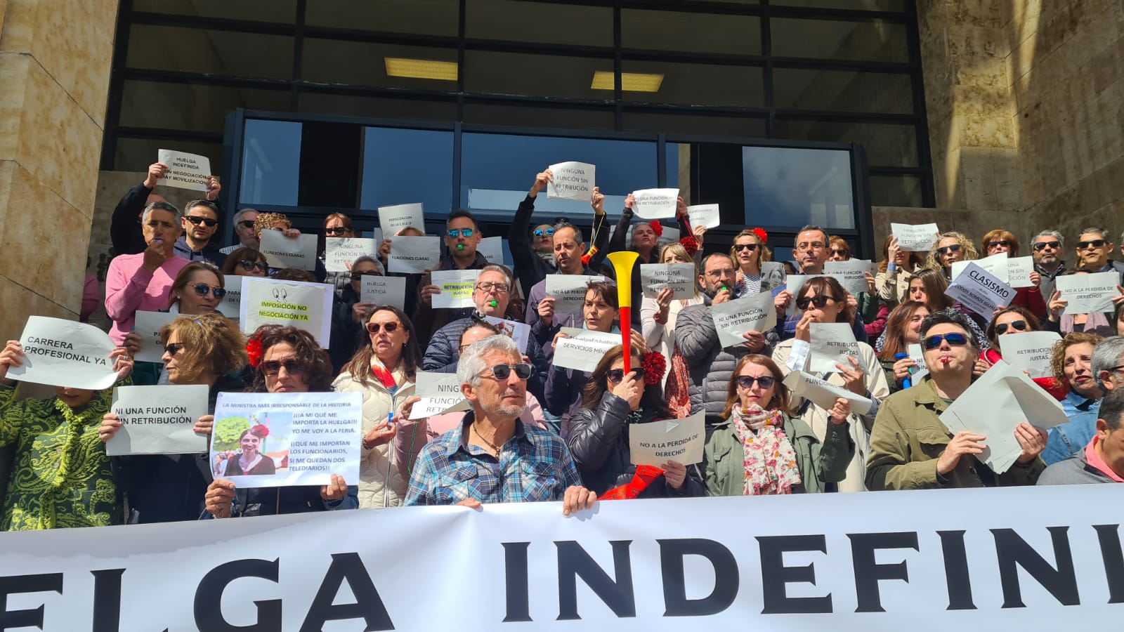 Concentración de los funcionarios de Justicia