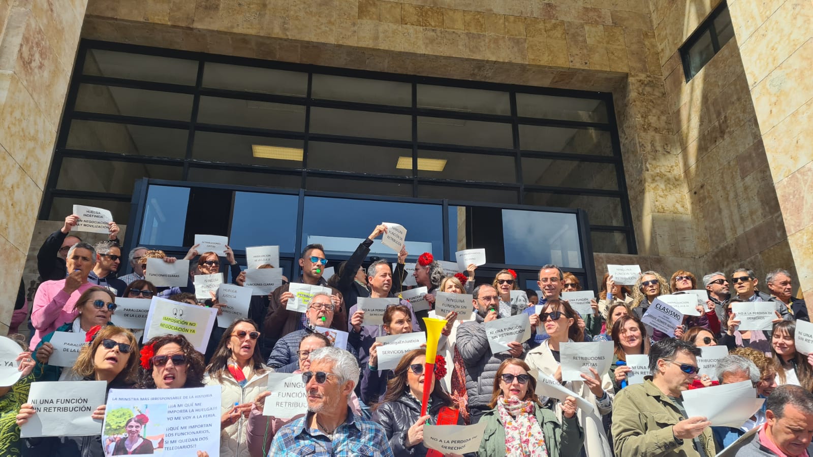 Concentración de los funcionarios de Justicia