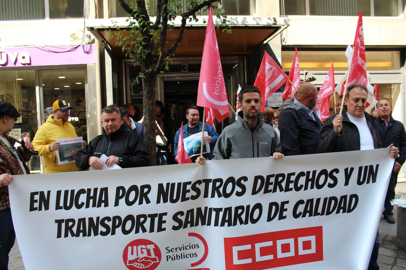 Los sindicatos se movilizan frente a la gestión de la Junta del transporte sanitario en León