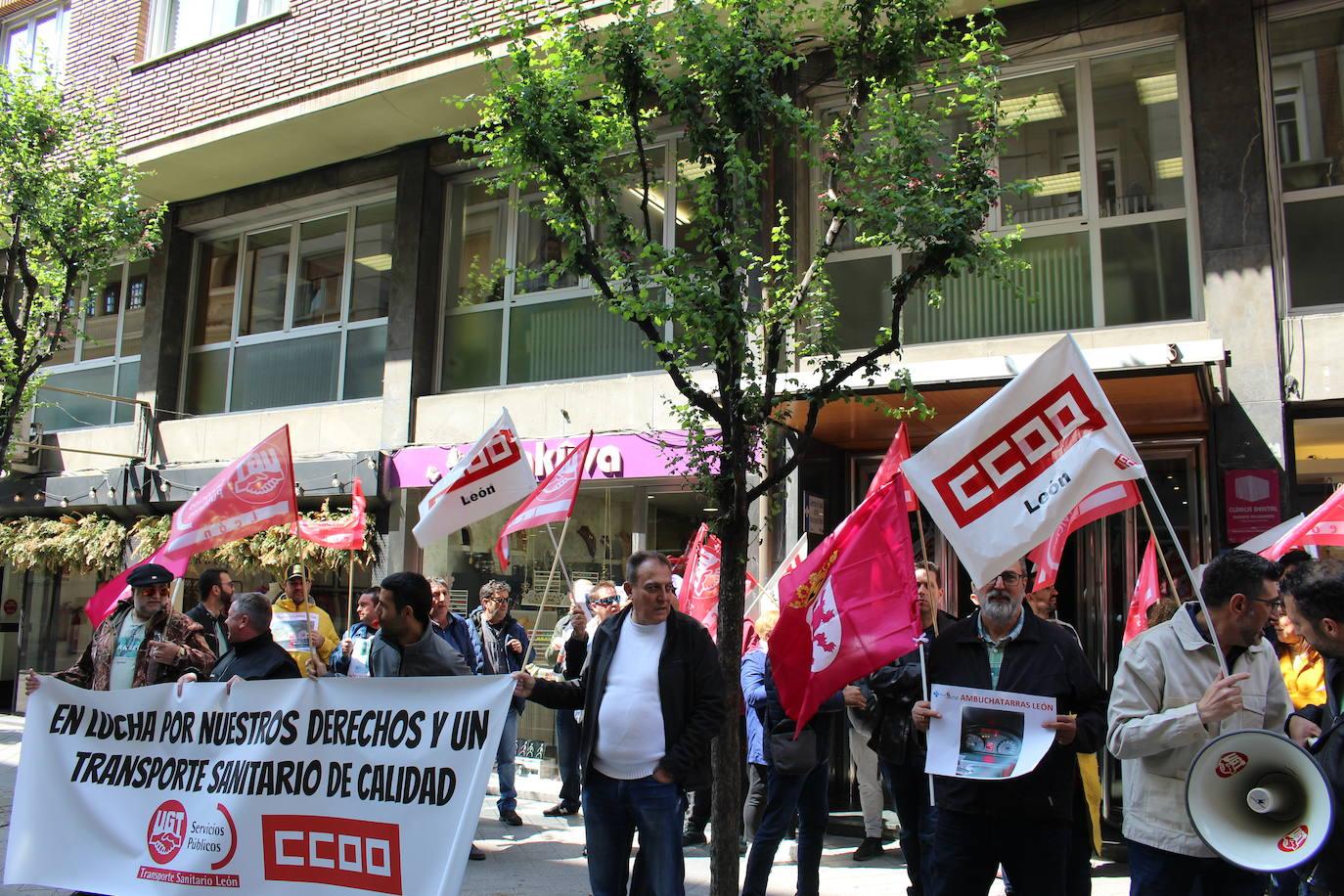 Los sindicatos se movilizan frente a la gestión de la Junta del transporte sanitario en León