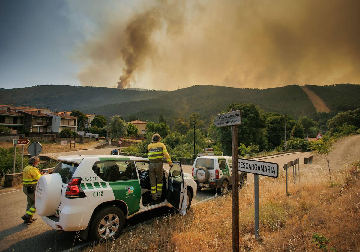 Extinción del incendio forestal declarado en Las Hurdes