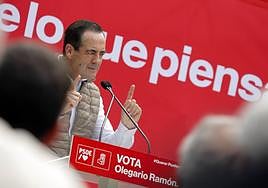 El exministro José Bono, durante en acto del PSOE este domingo en Ponferrada