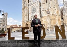 El candidato a la alcaldía de León por el PSOE, José Antonio Diez.
