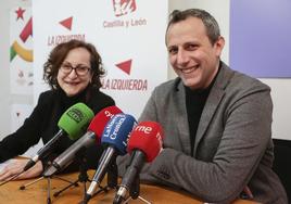 Carmen Franganillo, de Izquierda Unida de León local y Nael Blanco, de Podemos León.