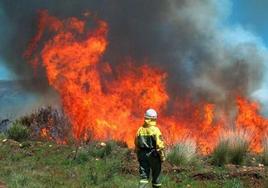 Imagen de archivo de un incendio forestal.