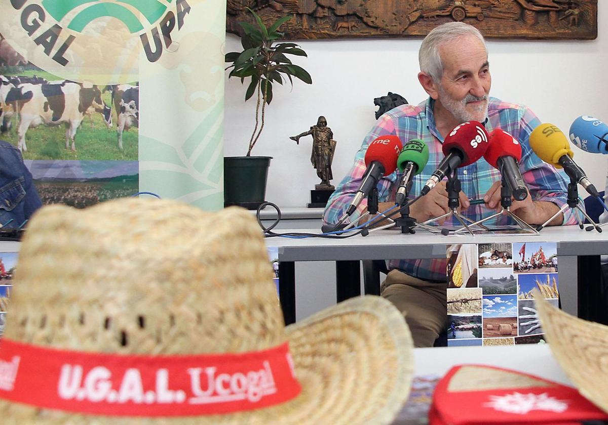 Matías Llorente, durante una rueda de prensa de Ugal-UPA.