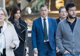 Marcos Martínez, a su llegada a la Audiencia Nacional, durante una de las sesiones del juicio.