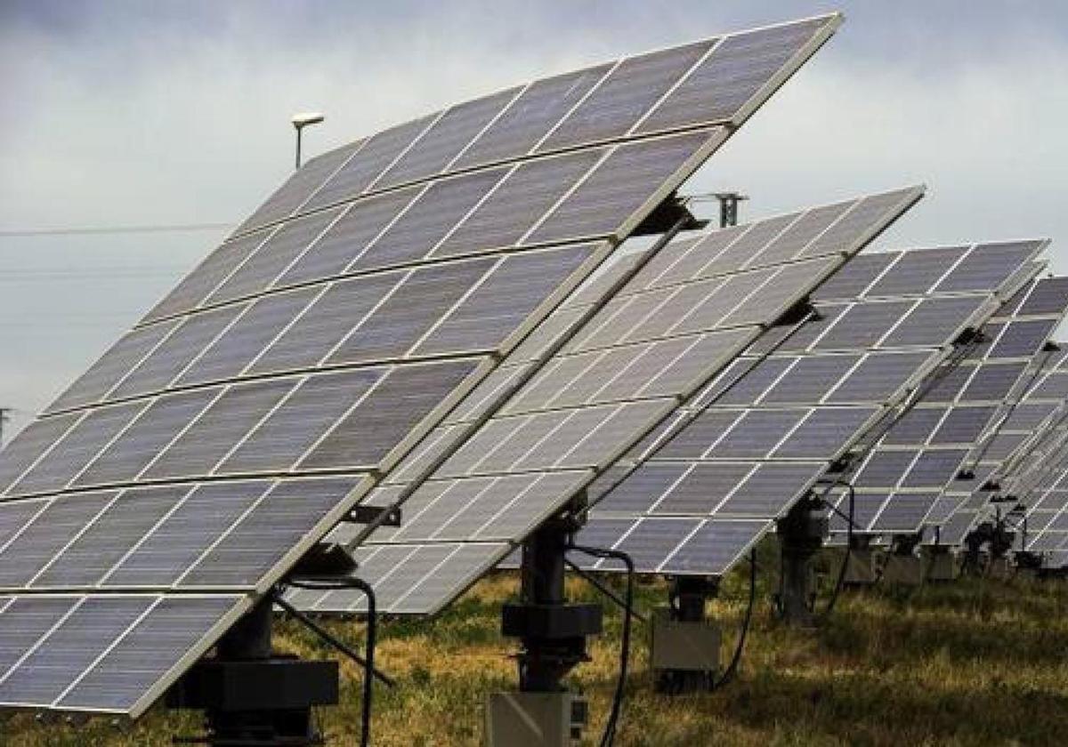 Imagen de archivo de un parque solar.