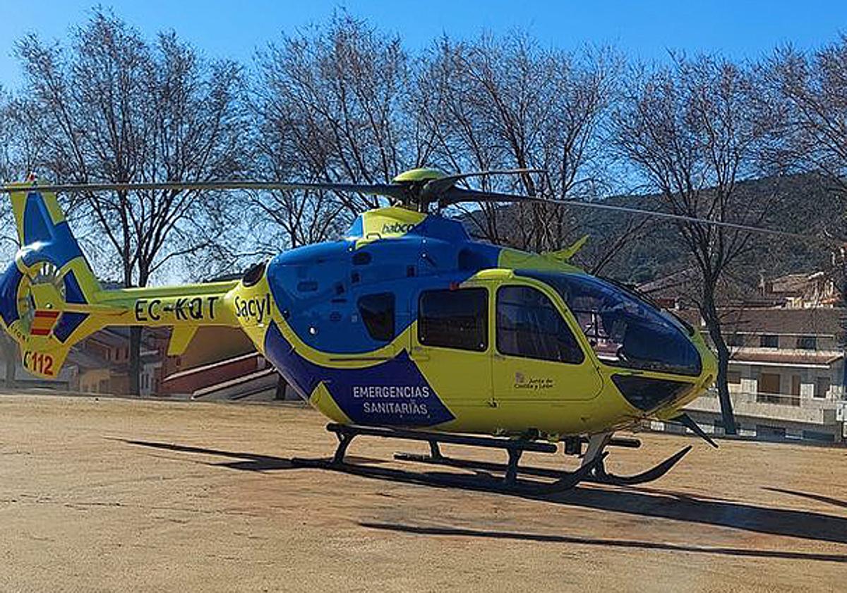 El ciclista herido fue evacuado en un helicóptero medicalizado.