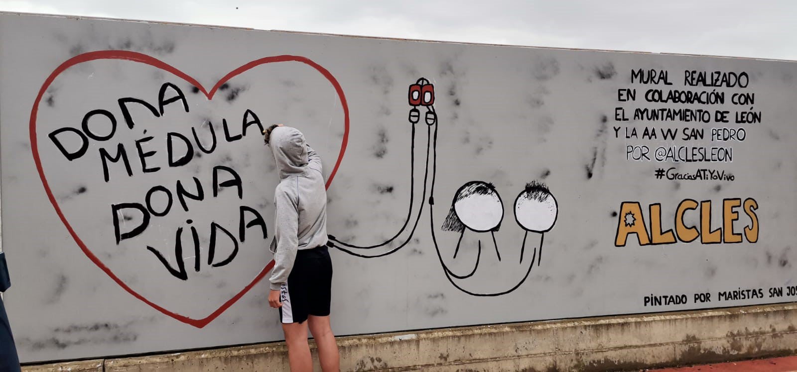 Un graffiti para concienciar sobre donar médula