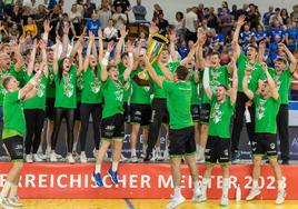 El Insignis Handball Westwien, donde juega Katic, celebra el título de liga.