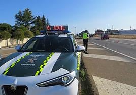 Imagen de un control de la Guardia Civil.